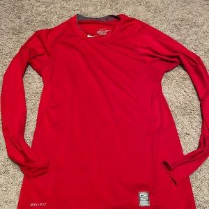 Red Nike Pro Combat Dri-Fit